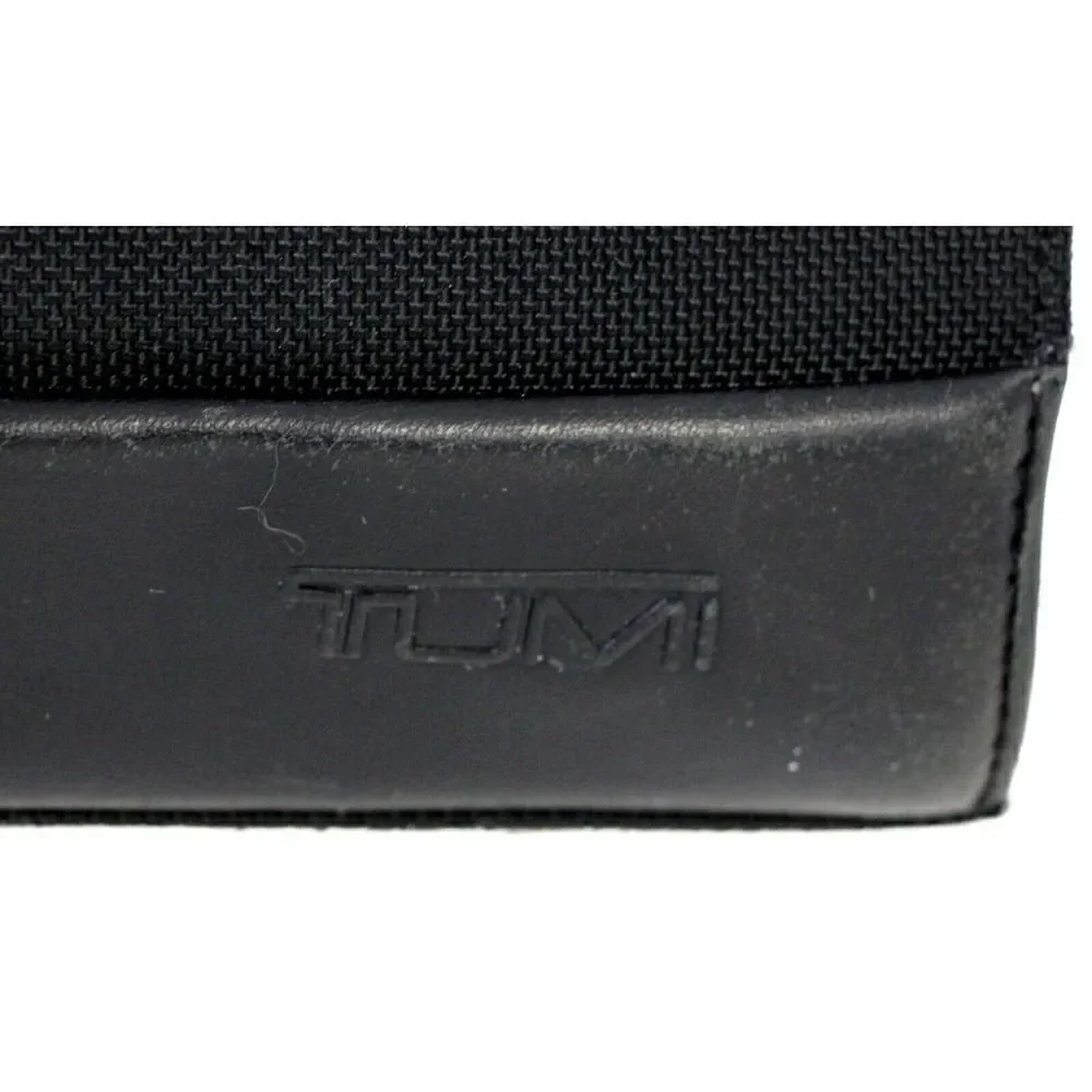 VINTAGE TUMI BLACK GENUINE LEATHER BUSINESS TOTE SHOULDER BAG LAWYER HANDBAG